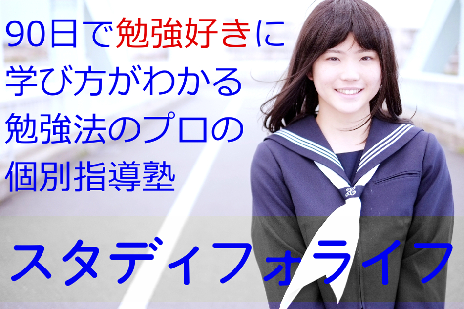 90日で勉強好きに　学び方がわかる　勉強法のプロの個別指導塾　スタディフォライフ　石神井公園校